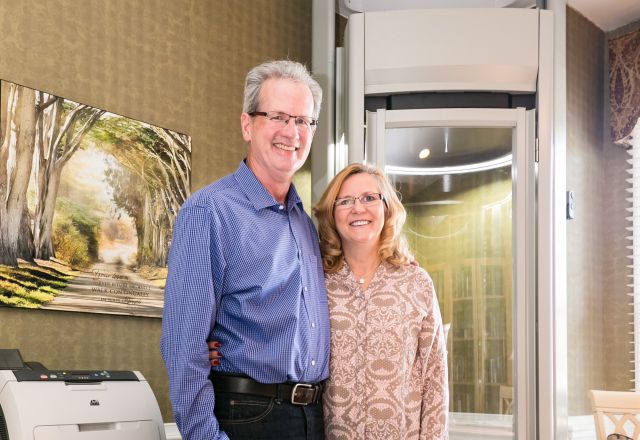 Mr and Mrs Ricker Stiltz Home Elevators