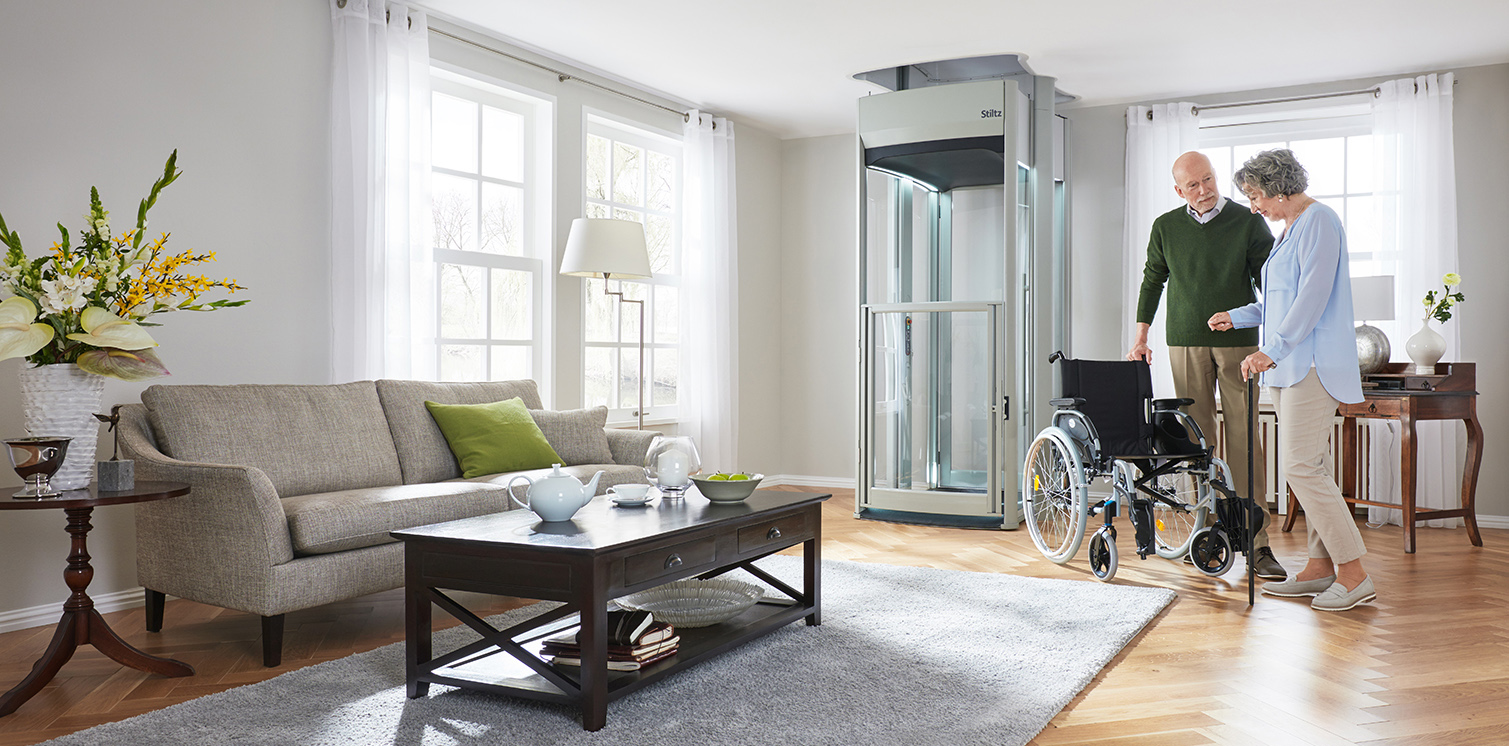 A Stiltz Home Elevator installed in a home